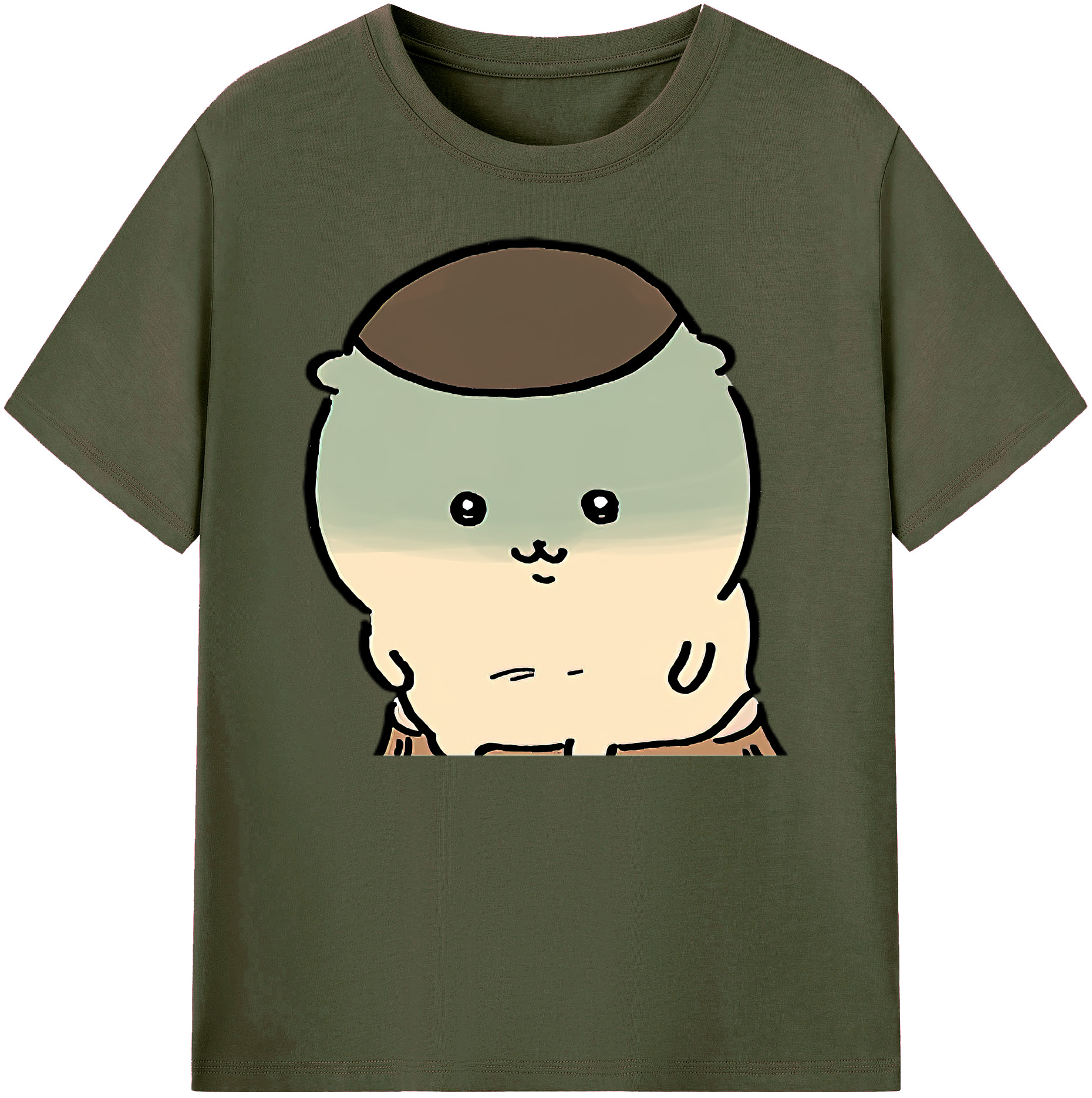 （画像用） ちいかわ くりまんじゅう Chii-kawa kuri manjū 綿100％ メンズ半袖Tシャツ｜肌触りやわらか＆通気性